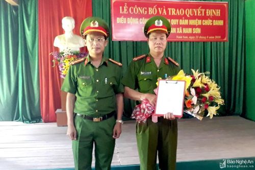 Quỳ Hợp: Công an chính quy đầu tiên được điều về làm công an xã