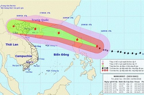 Hoàn lưu bão Mangkhut gây mưa rất to cho Bắc Bộ, Bắc Trung Bộ từ 17/9