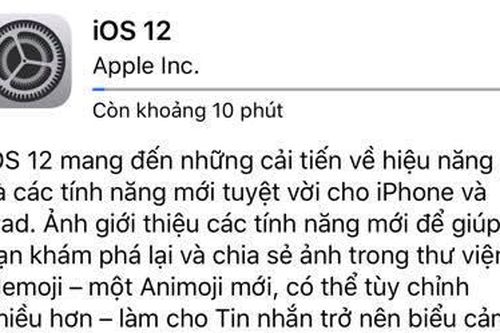 Người dùng iPhone, iPad Việt Nam đã có thể tải về iOS 12