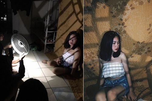 Đằng sau một bức ảnh sống ảo là cả ê kíp 'tần tảo' nào lồng quạt, cành nhãn và đèn flash đủ cả!