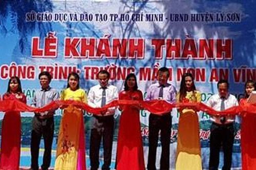 Ngành giáo dục TPHCM xây tặng trường mầm non cho huyện đảo Lý Sơn