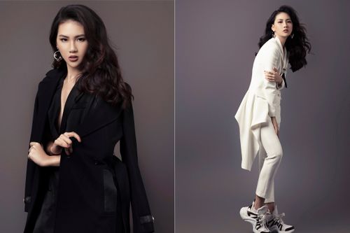 Siêu mẫu Vàng Quỳnh Hoa ấn tượng khó rời mắt với phong cách menswear đón mùa Thu