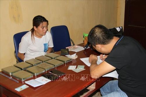 Vận chuyển 10 bánh heroin trong túi xách