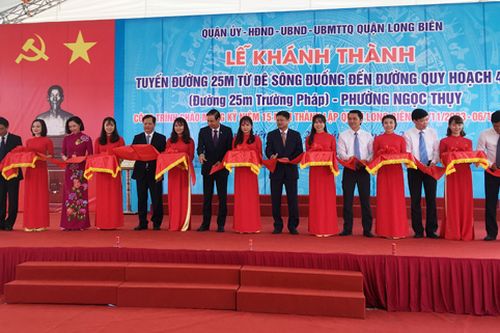 Khánh thành đường 25m Trường Pháp tại quận Long Biên