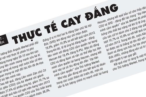 Thực tế cay đắng