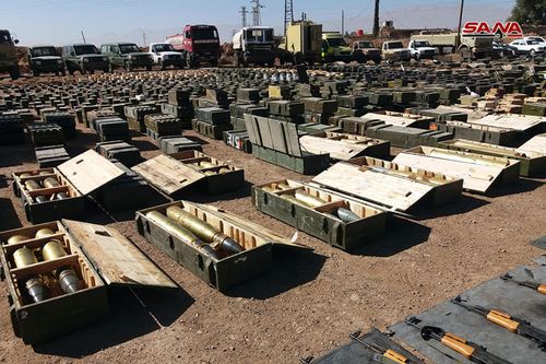 Quân đội Syria phát hiện kho vũ khí khủng của phiến quân