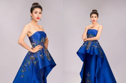 Á hậu Ngọc Huyền đụng váy Miss Grand 2015 ngay trong bộ ảnh công bố là đại diện Việt tại Miss Model of The World 2018