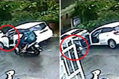 Clip: Nữ tài xế mở cửa ô tô kiểu 'giết người', gây họa cho xe máy