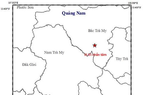 Huyện Bắc Trà My, Quảng Nam lại xảy ra động đất