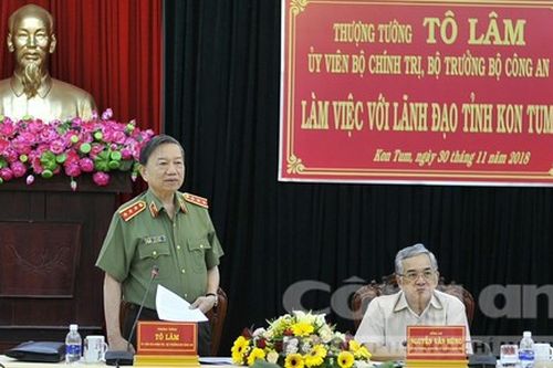 Bộ Trưởng Tô Lâm thăm và làm việc tại Kon Tum