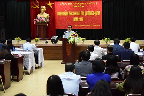 Bí thư Thành ủy Hà Nội dự sinh hoạt Đảng theo Quy định số 76-QĐ/TƯ
