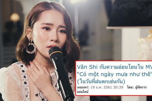 Báo Thái Lan đưa tin về Vân Shi và MV mới: 'Vẻ đẹp của cô ấy thật ngọt ngào'