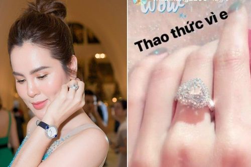 Hoa hậu Phương Lê đeo nhẫn kim cương giống Minh Hằng, có giá trị hàng chục tỷ đồng
