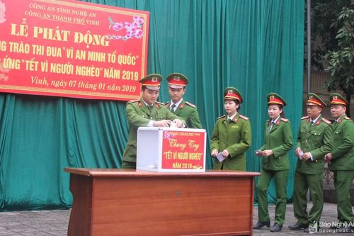 Công an Nghệ An phát động quyên góp ủng hộ 'Tết Vì người nghèo'