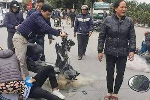 Học sinh ngã lăn quay nghi bị quăng lưới: CSGT Thanh Hóa nói gì?