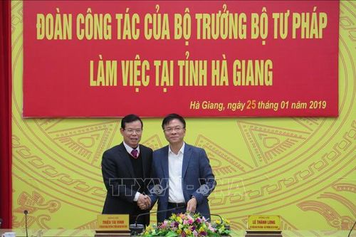 Đoàn công tác Bộ Tư pháp làm việc tại tỉnh Hà Giang