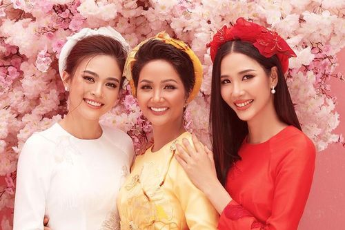 H'Hen Niê, Hoàng Thùy, Mâu Thủy đọ nhan sắc rực rỡ trong bộ ảnh Tết