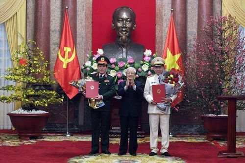 Phong Đại tướng cho Bộ trưởng Công an Tô Lâm và Chủ nhiệm TCCT Lương Cường