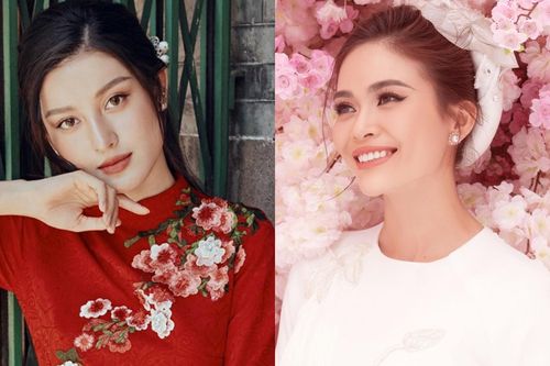 Lung linh trong tà áo dài với cách trang điểm học hỏi từ sao Việt