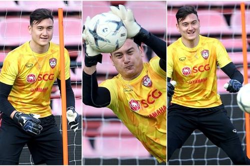 Đặng Văn Lâm phô diễn tài bay nhảy trong buổi tập đầu tiên với Muangthong
