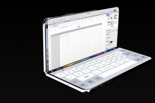 Concept iPhone X màn hình gập tương tự Galaxy Fold