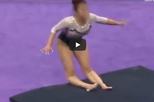 Nữ VĐV thể dục dụng cụ Mỹ gãy cả hai chân trong tai nạn kinh hoàng