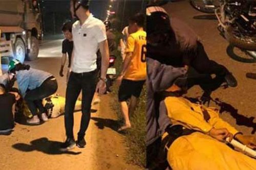 Thiếu tá CSGT Hà Nội bị nam thanh niên tông rách trán