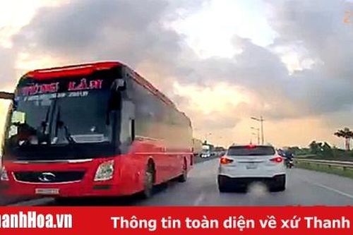 Tước giấy phép lái xe, phạt nhà xe đã để ô tô khách chạy ngược chiều, gây nguy hiểm trên quốc lộ 1A