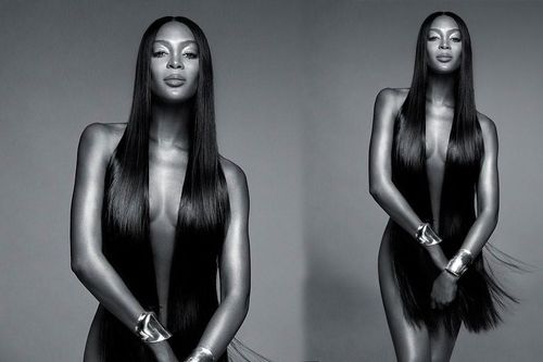 'Báo đen' Naomi Campbell nude 100% khoe hình thể như tạc tuổi 48