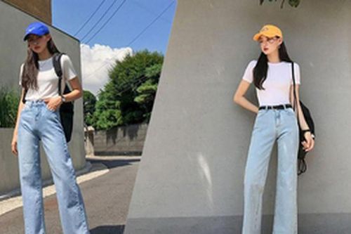 Gợi ý phối đồ mùa hè với quần jeans ống suông năng động