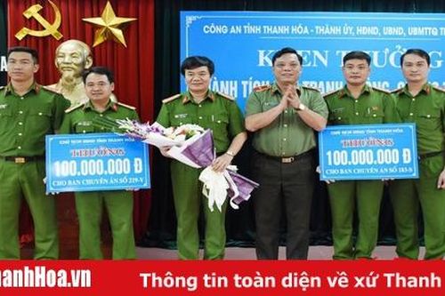 Trao thưởng cho Công an TP Thanh Hóa về thành tích đấu tranh phòng chống tội phạm