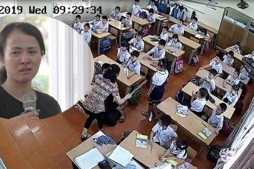 Đánh tới tấp vào đầu nhiều học sinh lớp 2, nữ giáo viên vừa khóc vừa xin lỗi