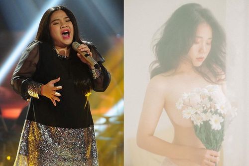 Thí sinh Giọng hát Việt chụp ảnh bán nude sau khi giảm 34 kg