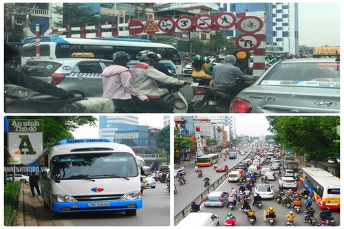 Chiếc xe khách mắc kẹt trên cầu vượt Thái Hà khiến nghìn người chôn chân