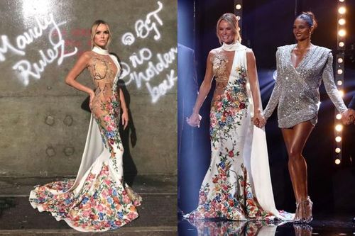 Chiếc váy mạng nhện của nữ giám khảo Britain's Got Talent bị lên án vì hở quá bạo