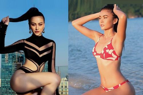Giữa tâm bão, fan ngay lập tức so kè body nóng bỏng của 2 nàng hậu Phương Khánh - Mâu Thủy