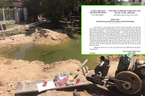 Hai cháu bé rơi xuống hố công trình thiệt mạng: Chủ tịch huyện nói 'nó nhỏ mà' đính chính thông tin
