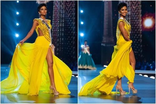 Váy dạ hội vàng của H'Hen Niê được bình chọn đẹp nhất Miss Universe 10 năm qua