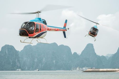 Trải nghiệm tuyệt vời khi ngắm cảnh vịnh Hạ Long từ trực thăng