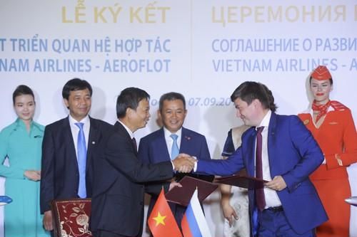 Vietnam Airlines và Aeroflot đẩy mạnh hợp tác