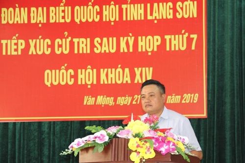 Chủ tịch HĐTV PVN Trần Sỹ Thanh tiếp xúc cử tri tại huyện Văn Quan, Lạng Sơn