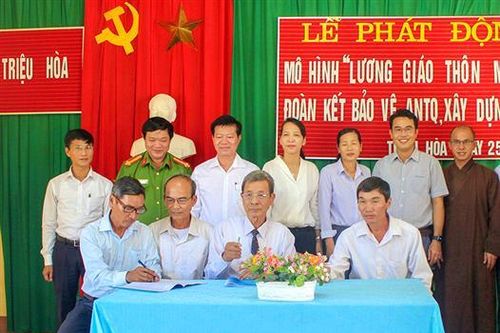 Phát động xây dựng mô hình lương giáo bảo vệ an ninh Tổ quốc