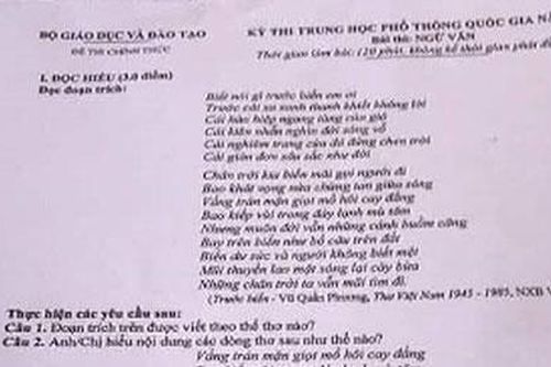 Bộ GD&ĐT lên tiếng về sự cố thí sinh dùng điện thoại chụp đề thi chuyển ra ngoài