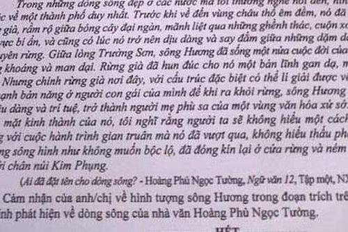Phú Thọ: Thí sinh làm lọt đề thi Ngữ văn lên mạng xã hội là ai?
