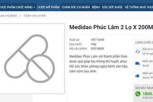 Thổi phồng công dụng như thần dược, mỹ phẩm Medidao Phúc Lâm bị thu hồi