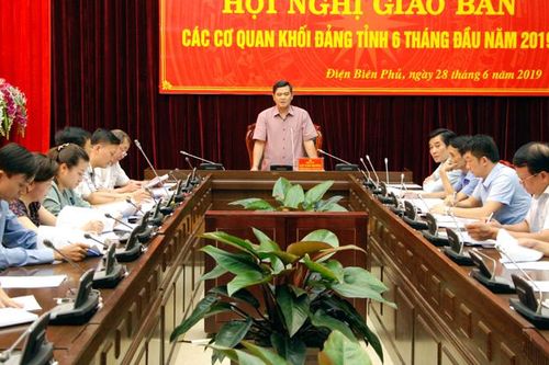 Giao ban các cơ quan khối Đảng tỉnh 6 tháng đầu năm