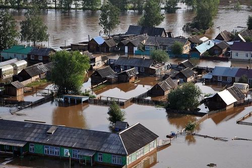 Mưa lớn gây ngập lụt nặng nề ở khu vực Siberia, LB Nga