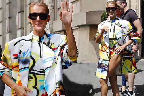 Celine Dion tiếp tục gây sốc với trang phục như áo tắm 1 mảnh ra đường