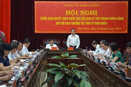 Triển khai quyết định kiểm tra của Ban Bí thư Trung ương Đảng đối với Ban Thường vụ Tỉnh ủy