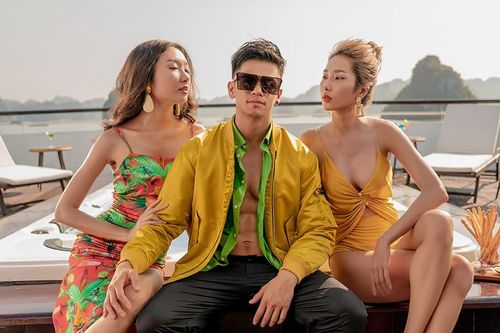 Trọng Hiếu khoe sáu múi bên dàn mẫu nóng bỏng trên du thuyền 5 sao